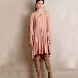 Anthropologie Moth Nora MIDI Striped Swing Dress | XS